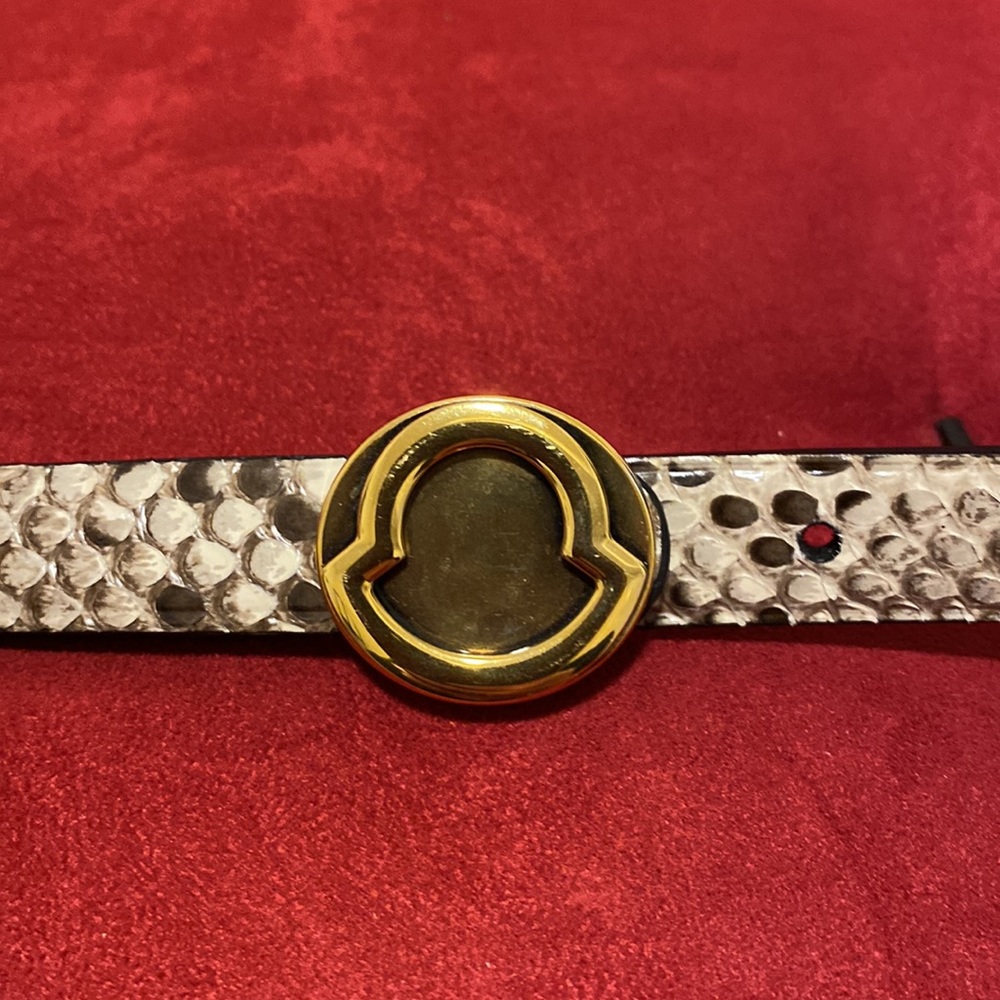 Moncler Python Belt- Reversible Black Leather - image 4
